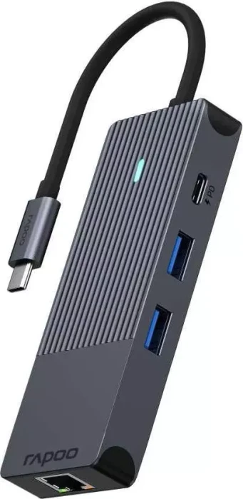 Rapoo UCM-2004 8-in-1 Multiport Adapter, 1x USB-C 3.0 [Stecker]
