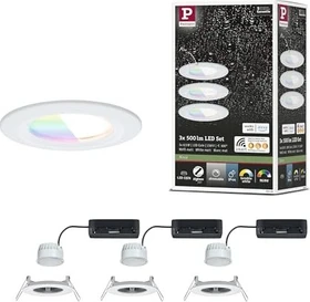 Paulmann Nova Coin rund 6W Einbauleuchte weiß matt, 3 Stück