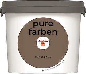 Alpina Farben Pure Farben Wandfarbe innen nussbraun, 2.5l