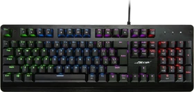 Inter-Tech Nitrox NK-2000ME mechanische Gaming Tastatur schwarz, LEDs RGB, Huano Switch Master BLUE, USB, DE/US (88884100)