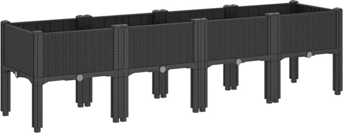 vidaXL Pflanzkasten 160x42cm schwarz