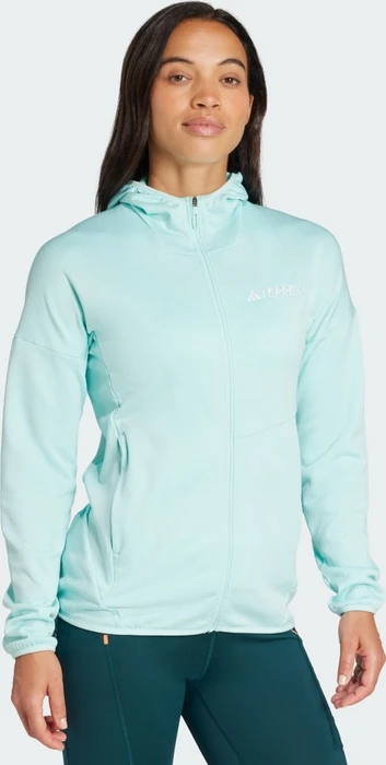adidas Terrex Xperior Climawarm Light Fleece Hooded Jacke semi flash aqua (Damen)