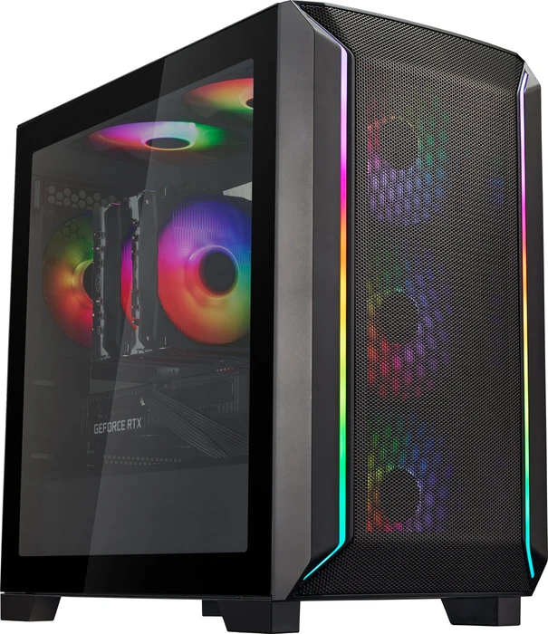 SilverStone Fara 312Z, schwarz, Glasfenster