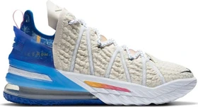 Nike LeBron 18 Los Angeles By Day light cream/game royal/spiral sage/pink glow