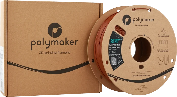 Polymaker PLA, Metallic Bronze, Spule, 1.75mm, 1.00kg
