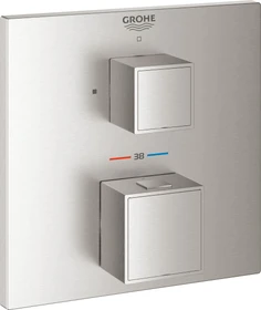 Grohe Grohtherm Cube Thermostat-Brausearmatur supersteel