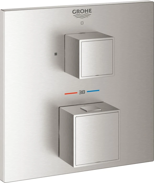 Grohe Grohtherm Cube Thermostat-Brausearmatur supersteel