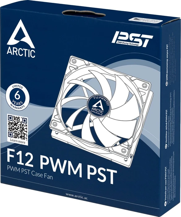 ARCTIC F12 PWM PST schwarz/weiß, 120mm