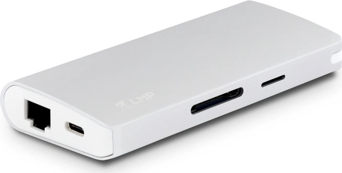 LMP USB-C Travel Dock, 9-Port, USB-C 3.0 [Stecker], silber