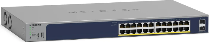 Netgear ProSAFE GS700 Rackmount Gigabit Smart Switch, 24x RJ-45, 4x SFP, 380W PoE+