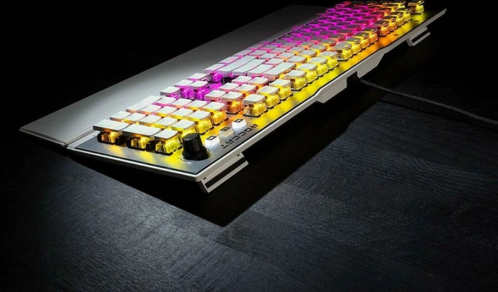 Roccat Vulcan 122 Aimo, LEDs RGB, weiß, Titan Tactile, USB, DE