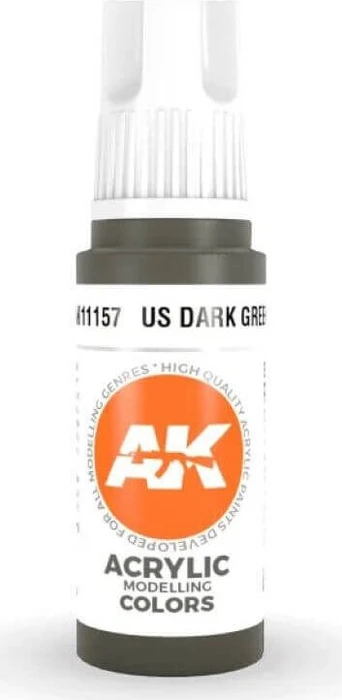 AK-Interactive 3rd Gen Acrylic Colors Acrylic Modelling Colors US dark green, 17ml