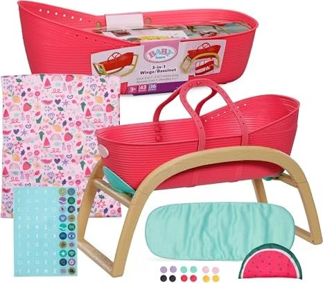 Zapf creation BABY born Zubehör - 3in1 Wiege Pinplay