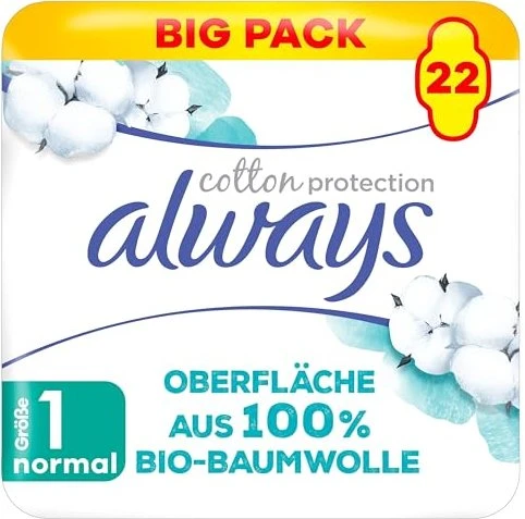 Always Cotton Protection Normal Größe 1, 22 Stück