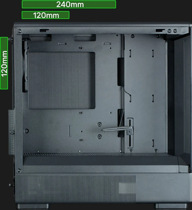 Zalman P10 Black, Glasfenster