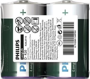 Philips LongLife Mono D, 2er-Pack (R20L2F/10)