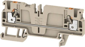 Weidmüller A2C 2.5 /DT/FS Durchgangs-Reihenklemme, PUSH IN, 2.5 mm², 800 V, 24 A, dunkelbeige