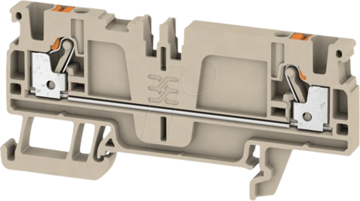 Weidmüller A2C 2.5 /DT/FS Durchgangs-Reihenklemme, PUSH IN, 2.5 mm², 800 V, 24 A, dunkelbeige