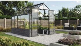 Vitavia Cassandra 8300 ESG 3mm Gewächshaus inkl. Sockel schwarz/anthrazit