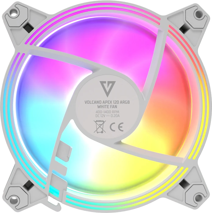 Modecom Volcano Apex 120 ARGB, weiß, 120mm