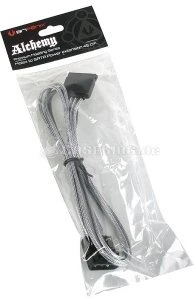 BitFenix Alchemy SATA-Stromadapter 4-Pin [IDE] auf 15-Pin [SATA] 45cm, sleeved silber