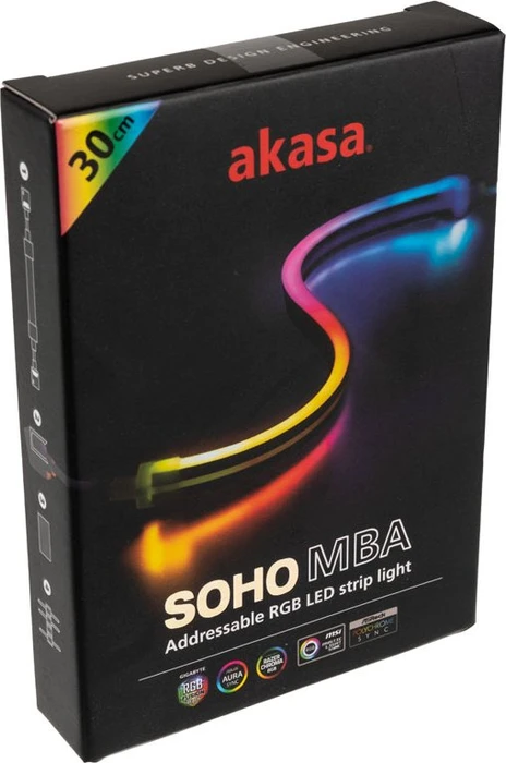Akasa SOHO MBA, ARGB beleuchtet, LED-Streifen