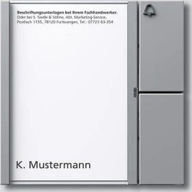 Siedle Tastenmodul TM 612-1 SM, silber, 1 Ruftaste