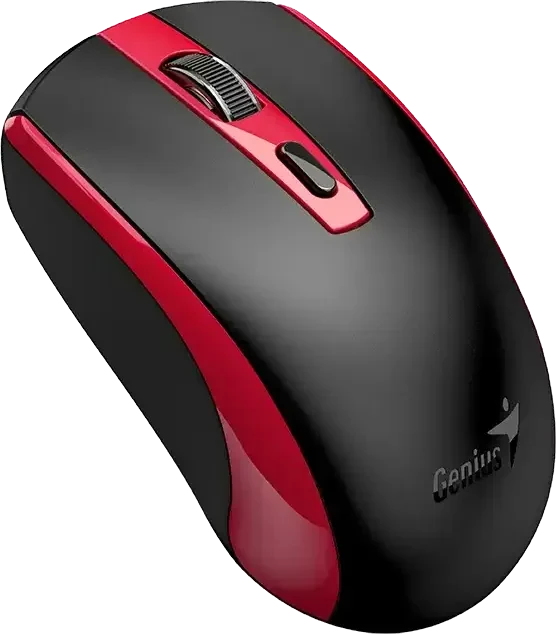 Genius ECO-8150 Copilot Wireless Rechargeable Optical Mouse schwarz/rot, USB