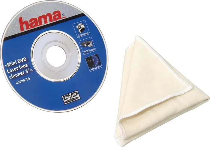 Hama Mini-DVD Laserreinigungsdisc 3"/8cm mit Fasertuch