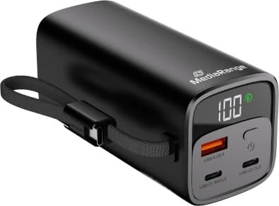 MediaRange Powerbank Fast Charge 65W 20000mAh schwarz