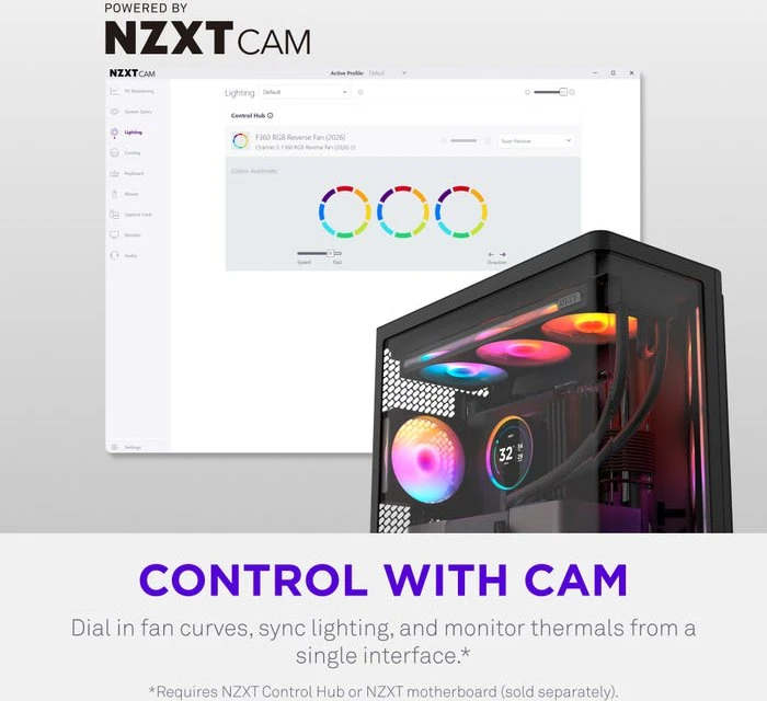 NZXT F120 RGB, schwarz, 120mm