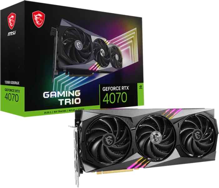 MSI GeForce RTX 4070 Gaming Trio 12G, 12GB GDDR6X, HDMI, 3x DP