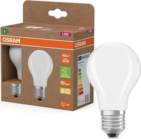 Osram LED SUPERSTAR+ CLASSIC A FIL 60 EECA 3.8W/827 E27, 2 Stück