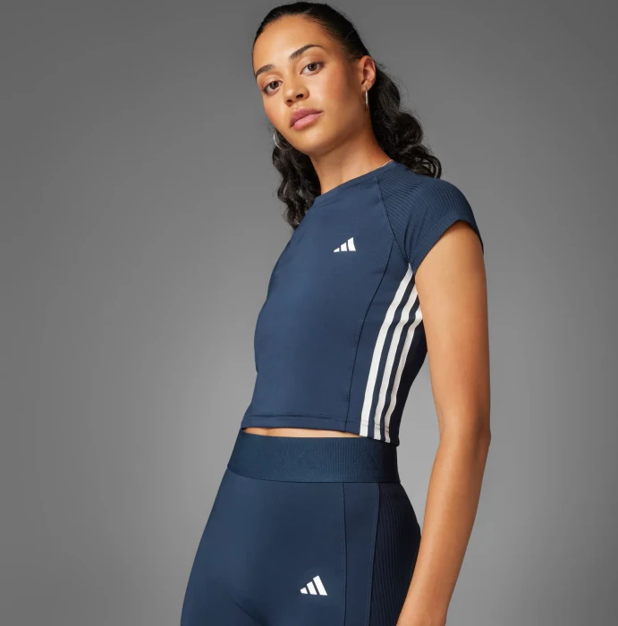 adidas Hyperglam Rib Funktionsshirt kurzarm (Damen)