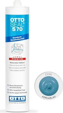 Otto-Chemie Ottoseal S 70 C990 Naturstein Silikonkleber adriablau, 310ml
