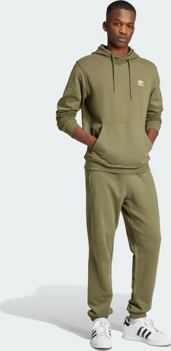 adidas Trefoil Essentials Hoodie olive strata (Herren)