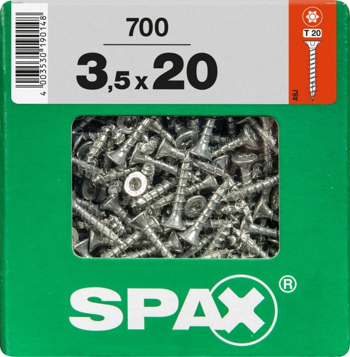 Spax WIROX A9J 4CUT T-STAR plus T20 Universalschraube, 3.5x20mm, 700 Stück
