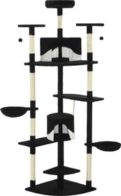 vidaXL Katzen-Kratzbaum Sisal, 203cm, beige/schwarz