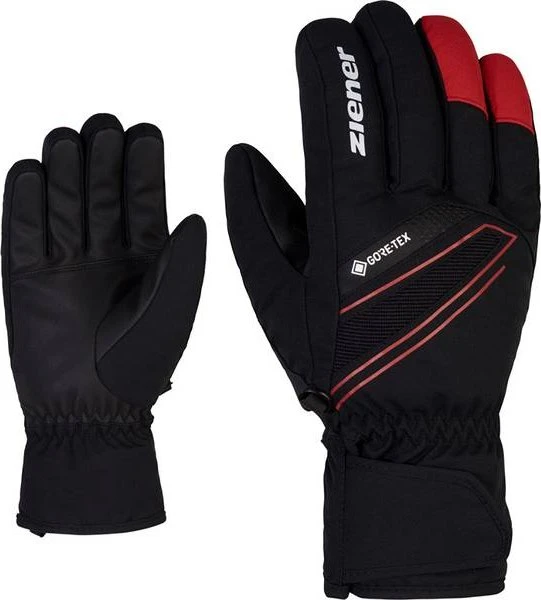 Ziener Gunar GTX Skihandschuhe schwarz/rot
