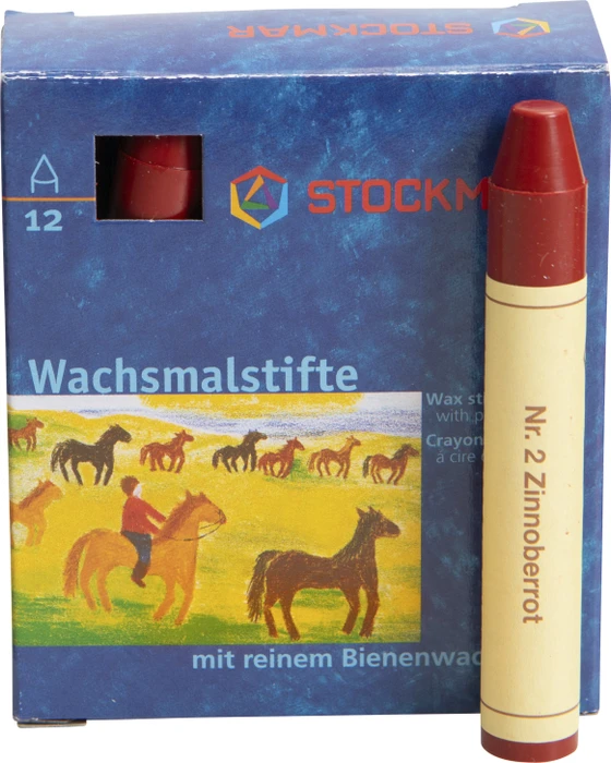 Stockmar Wachsstifte, zinnoberrot, 12er-Pack
