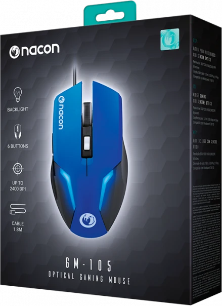 Nacon GM-105 Gaming Mouse blau/schwarz, USB