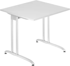 Hammerbacher Ergonomic B-Serie BS08/5 Schreibtisch 80x80cm grau/silber