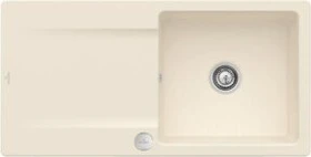 Villeroy & Boch Siluet Flat 980x490mm Einbau Becken reversibel mit Ablauffernbedienung ivory