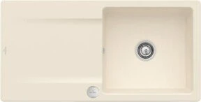 Villeroy & Boch Siluet Flat 980x490mm Einbau Becken reversibel mit Ablauffernbedienung ivory