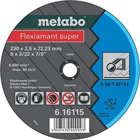 Metabo Flexiarapid Super Stahl A 36-T Trennscheibe gerade, 180x2x22.23mm, 25 Stück