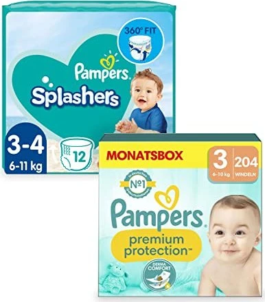 Pampers Premium Protection Gr.3 Einwegwindel, 6-10kg, 204 Stück