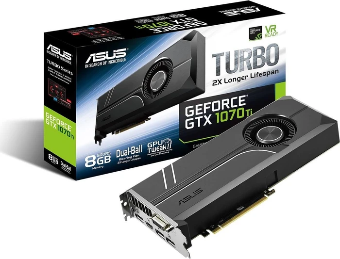 ASUS Turbo GeForce GTX 1070 Ti, TURBO-GTX1070TI-8G, 8GB GDDR5, DVI, 2x HDMI, 2x DP
