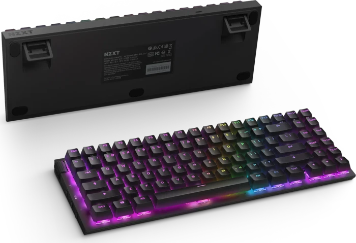 NZXT Function 2 MiniTKL, matt schwarz, LEDs RGB, hot-swap, Swift Optical PURPLE, USB, DE