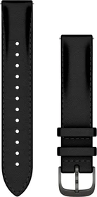 Garmin Schnellwechsel Ersatzarmband 18mm Leder black/brushed slate