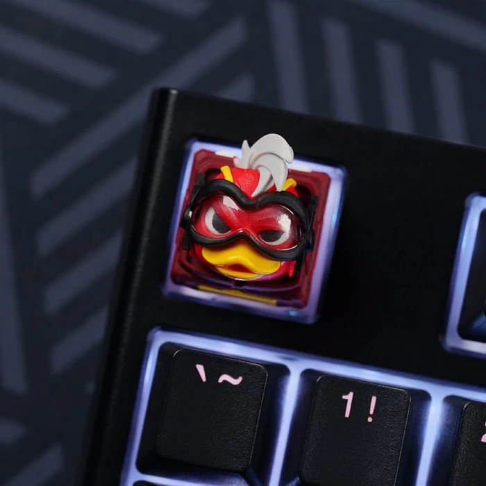 Ducky x Hot Keys Project Ducky League Keycap Super Hero - Rocket, Kunstharz (Resin), gelb/rot, 1 Taste